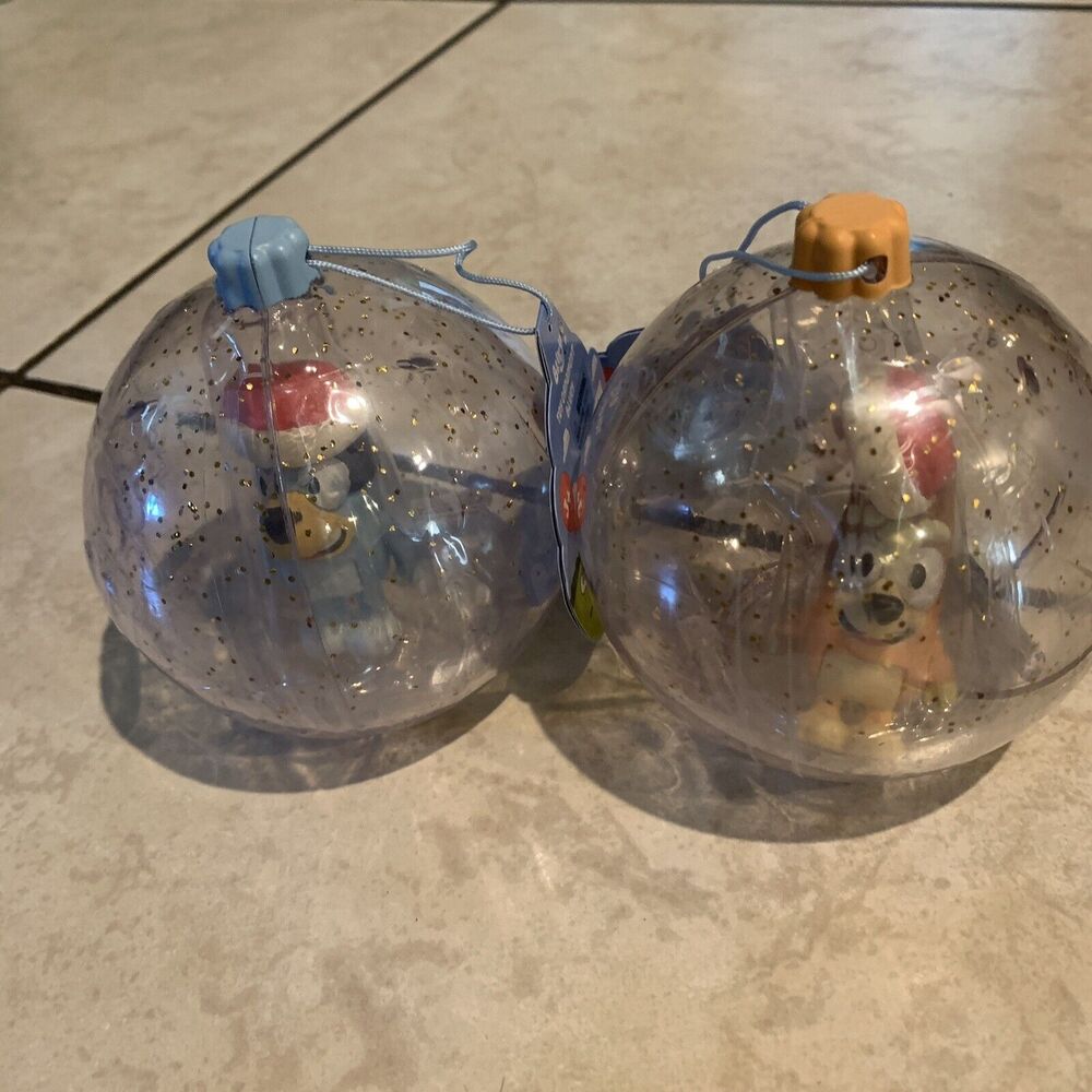 Lot of 2 - Moose - Bluey & Bingo Christmas Toy Ornaments - NEW